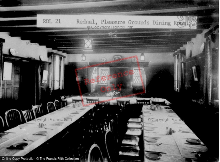 Photo of Rednal, Pleasure Grounds Dining Room c.1955