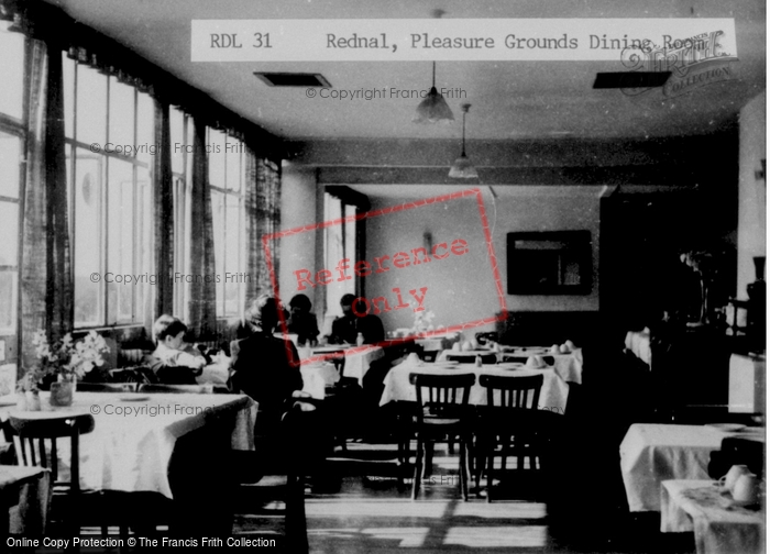 Photo of Rednal, Pleasure Grounds Dining Room c.1955
