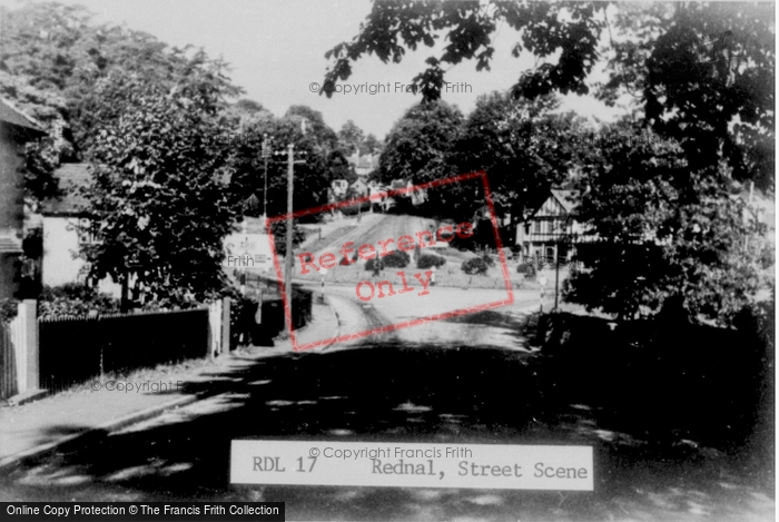Photo of Rednal, Street Scene c.1955