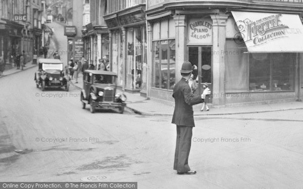 Photo of Redruth, Fore Street, Policeman 1930