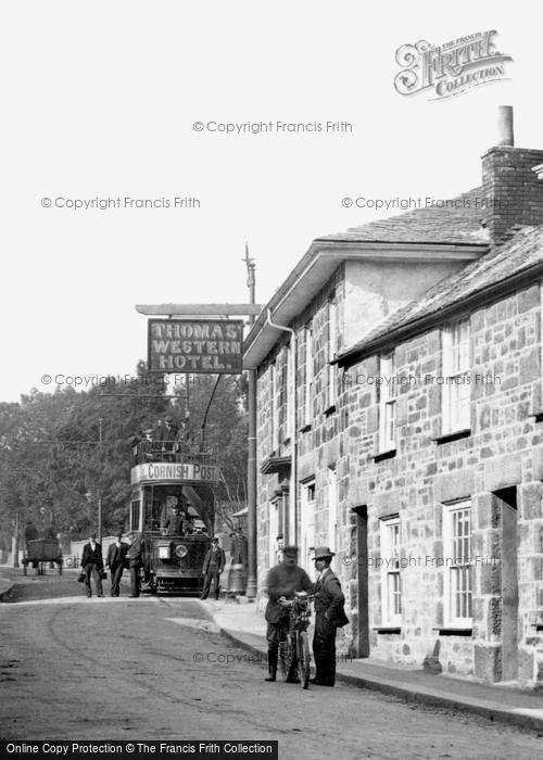 Photo of Redruth, Thomas Western Hotel, West End 1902