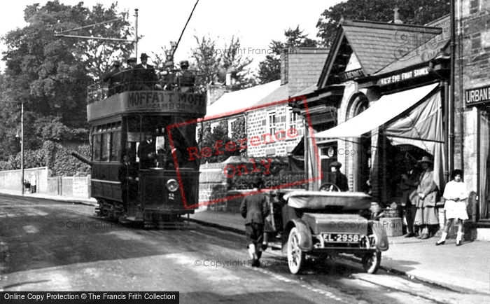 Photo of Redruth, Tram And Car 1922