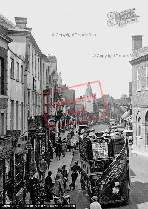 Photo of Reigate, Bus Driver And Bus 1925