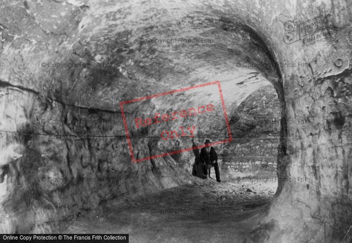 Photo of Reigate, Castle Caves, Barons Hall Seat 1886