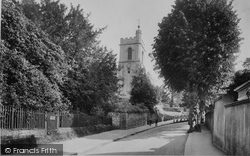 Chart Lane And St Mary's Church 1921, Reigate