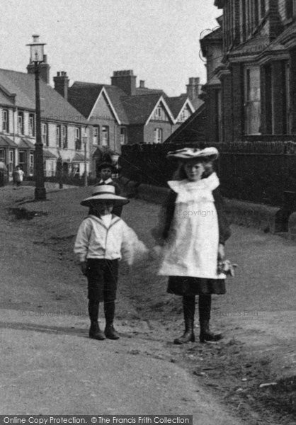 Photo of Reigate, Children In Cornfield Road 1906