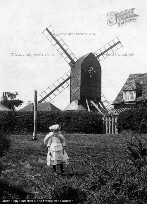 Photo of Reigate, Girl At Heath Mill 1894