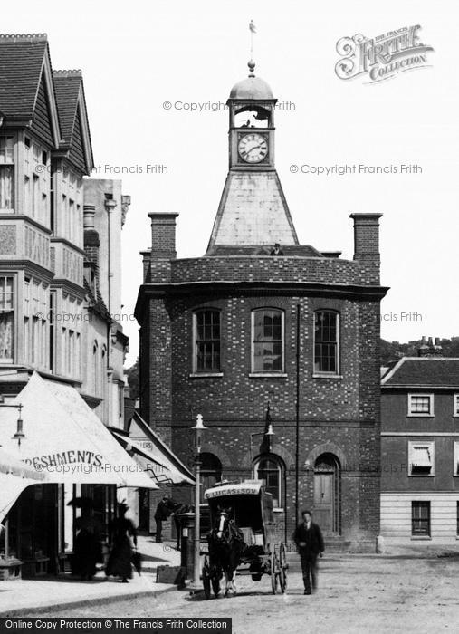Photo of Reigate, High Street And Town Hall 1890