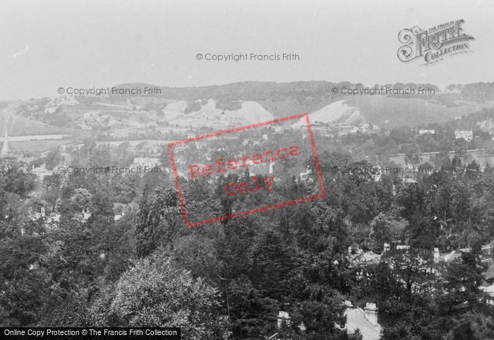 Photo of Reigate, Hills From St Mary's Church 1886