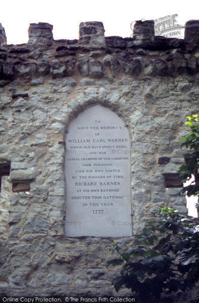 Photo of Reigate, Inscription, Castle Gateway 2004