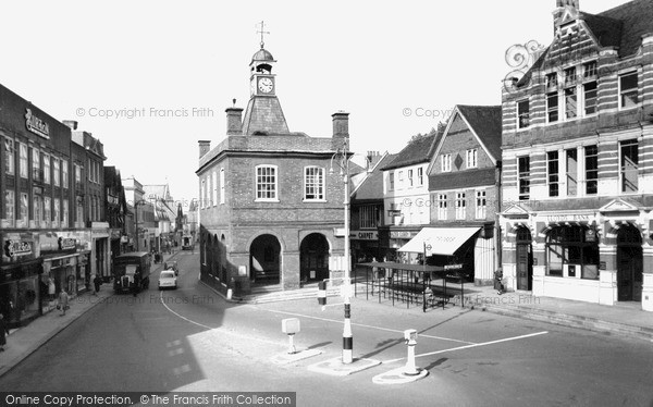 Photo of Reigate, Old Town Hall and High Street c1960