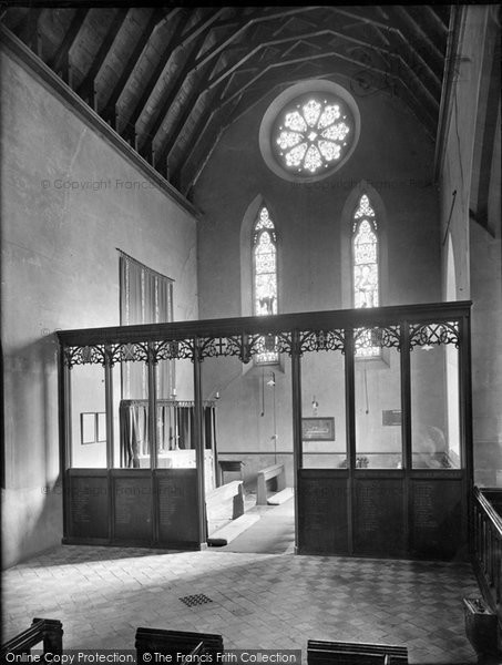 Photo of Reigate, St Mark's Church Memorial Screen And Chapel 1926