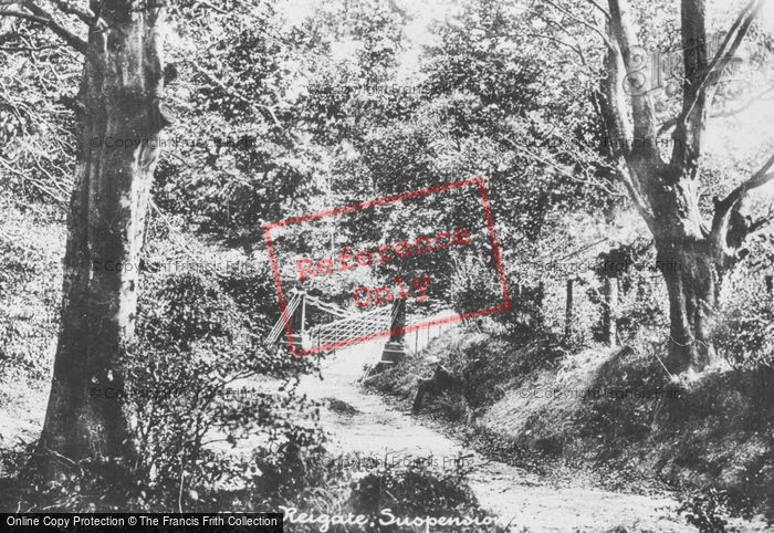 Photo of Reigate, Suspension Bridge From Pilgrim's Way 1886