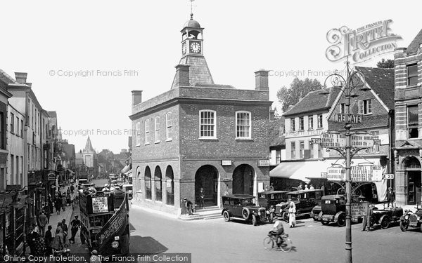 Photo of Reigate, Town Hall And Market Place 1925