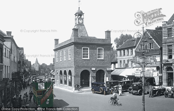 Photo of Reigate, Town Hall And Market Place 1925