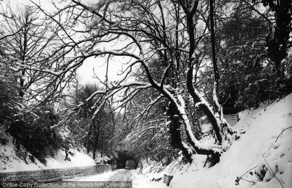 Photo of Reigate, Tunnel Road In The Snow 1890