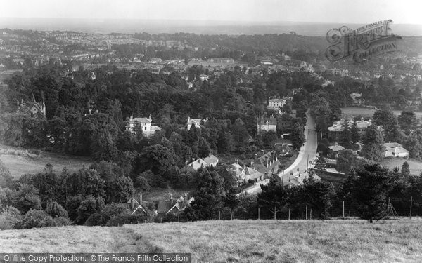 Photo of Reigate, View From Reigate Hill 1927
