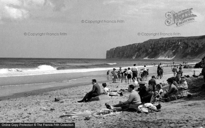 Photo of Reighton, People On  The Beach c.1960