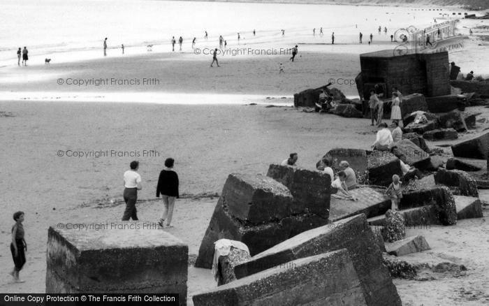 Photo of Reighton, People On The Beach c.1965