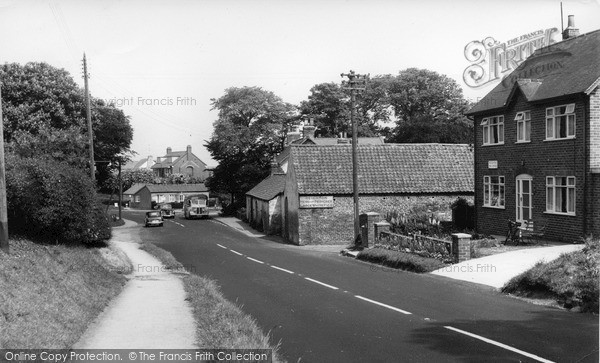 Photo of Reighton, Post Office And Main Road c.1960