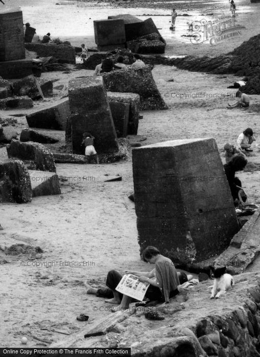 Photo of Reighton, Reading On The Beach c.1965