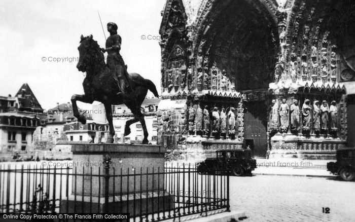 Photo of Reims, Statue Of Joan Of Arc c.1935
