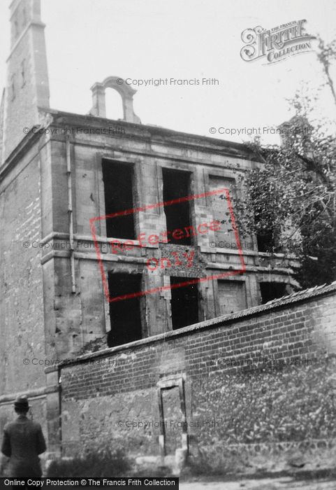 Photo of Reims, War Damaged Building c.1930