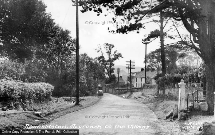 Photo of Reynoldston, Approach To The Village c.1955