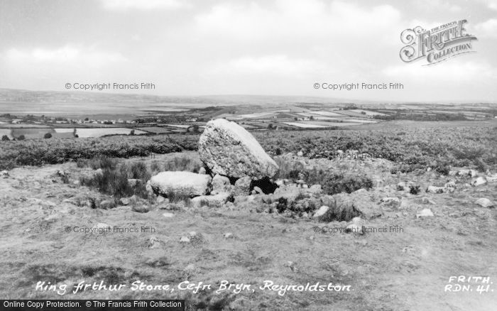 Photo of Reynoldston, King Arthur's Stone c.1955