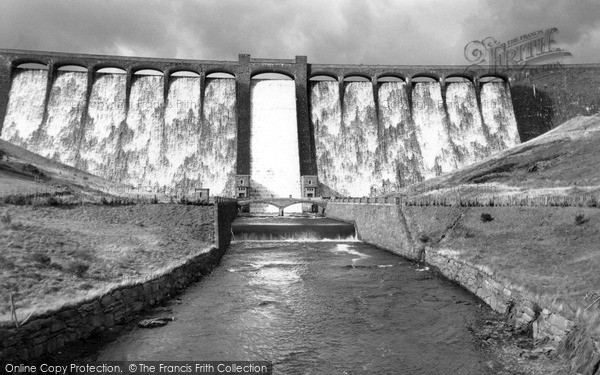 Photo of Rhayader, Claerwen Dam c.1955