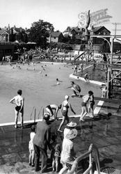 Rhos-on-Sea, Bay Of Colwyn Swimming Pool c.1955, Rhôs-on-Sea