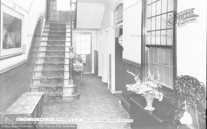 Photo of Rhos On Sea, St Winifred's Ce Holiday Home, The Hall c.1960