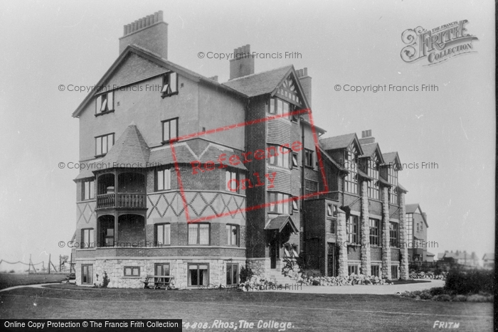 Photo of Rhos On Sea, The College 1906