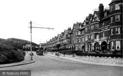 Rhos-on-Sea, Whitehall Road With Tram 1921, Rhôs-on-Sea