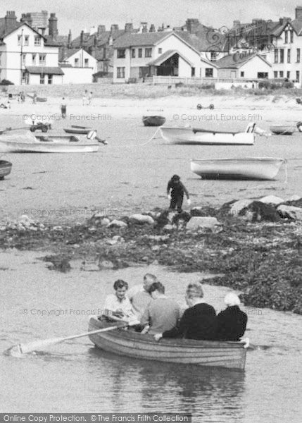 Photo of Rhosneigr, Boating At Low Tide c.1960
