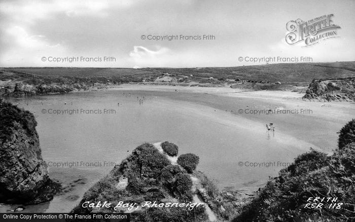 Photo of Rhosneigr, Cable Bay c.1955