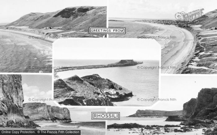 Photo of Rhossili, Composite c.1960