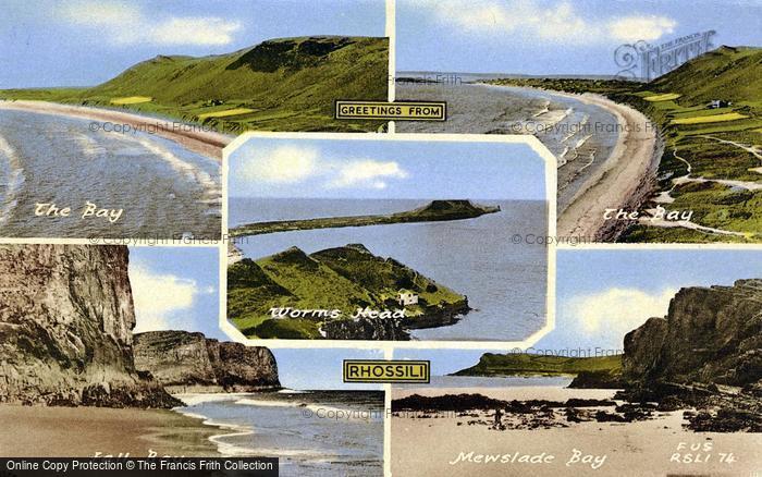 Photo of Rhossili, Composite c.1960