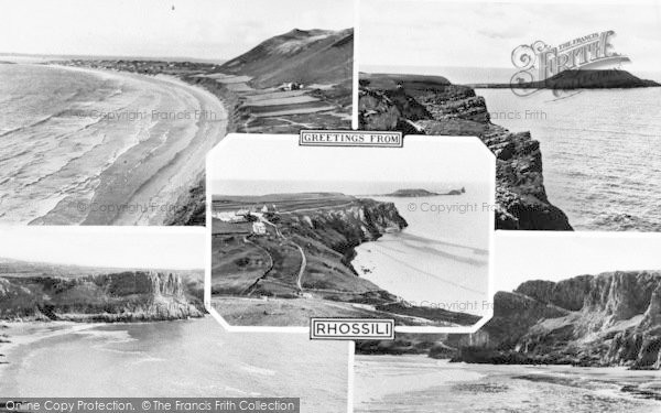 Photo of Rhossili, Composite c.1960