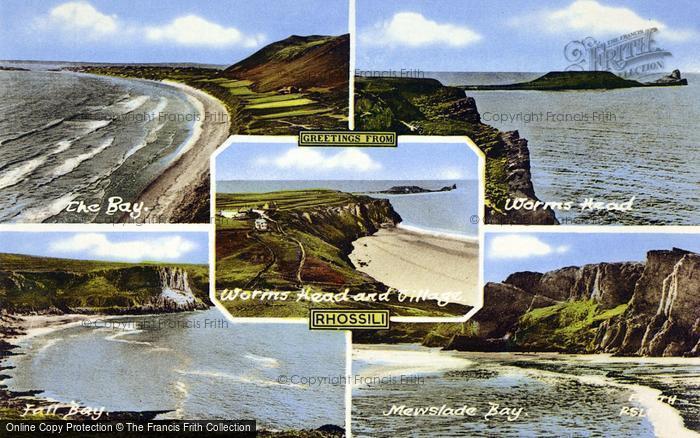 Photo of Rhossili, Composite c.1960