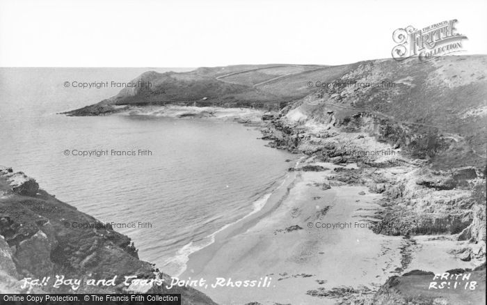 Photo of Rhossili, Fall Bay And Tears Point c.1955