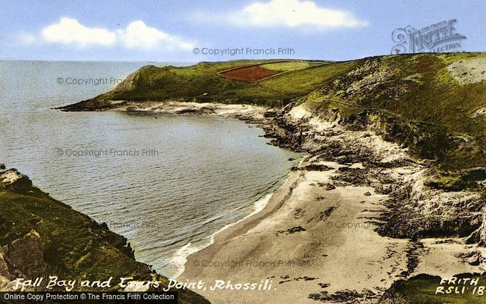 Photo of Rhossili, Fall Bay And Tears Point c.1955