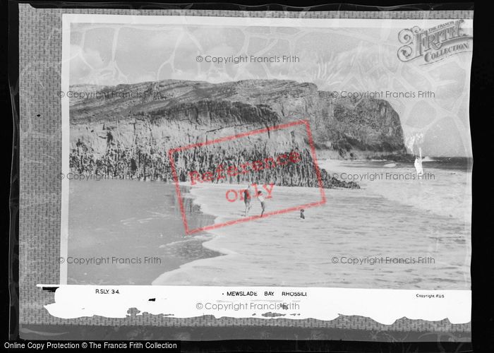 Photo of Rhossili, Mewslade Bay c.1955