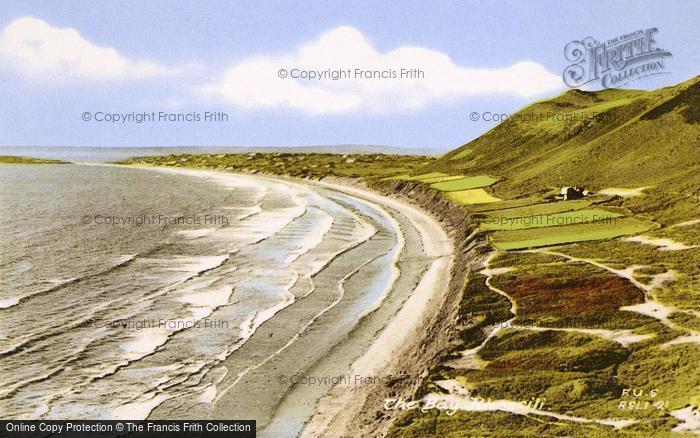 Photo of Rhossili, The Bay c.1955