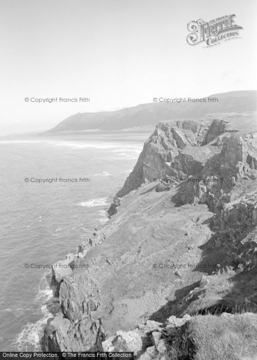 Photo of Rhossili, The Cliffs 1955