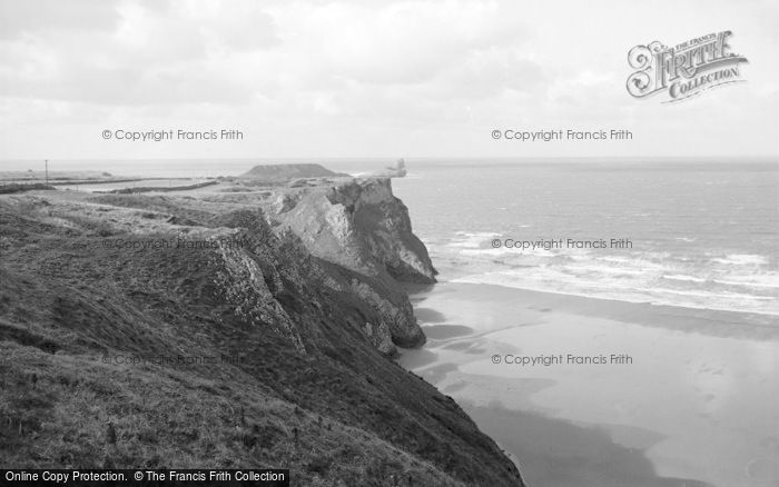 Photo of Rhossili, The Cliffs 1964