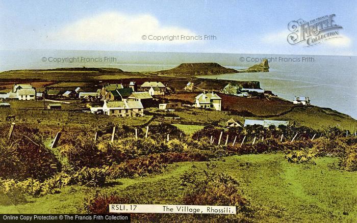 Photo of Rhossili, The Village c.1955