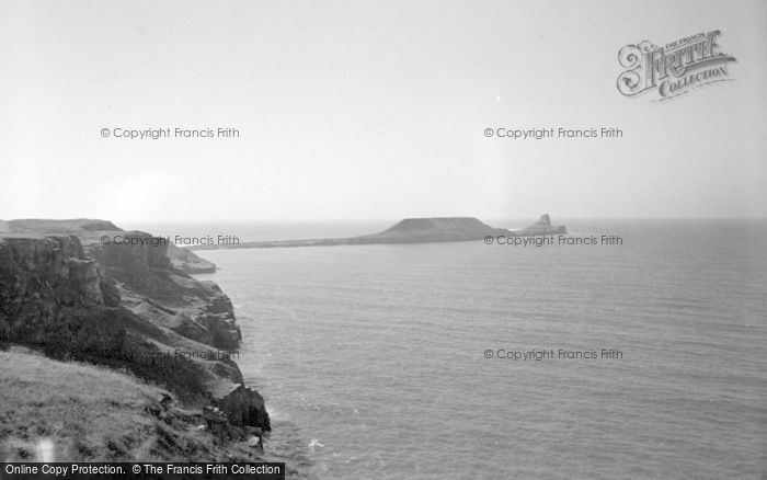 Photo of Rhossili, Worms Head 1955