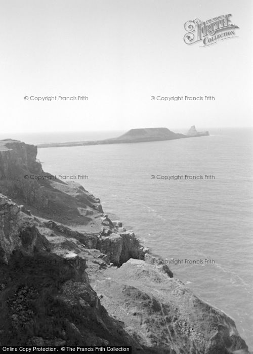 Photo of Rhossili, Worms Head 1955