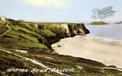 Worms Head And Sands c.1955, Rhossili